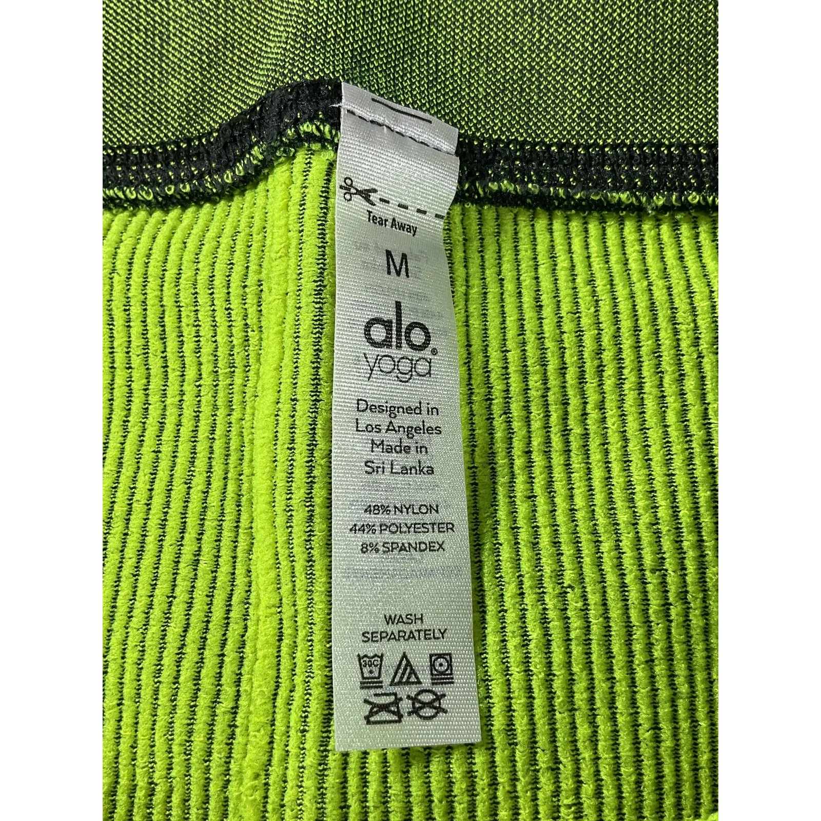 Alo Yoga Seamless Green Illusion Leggings Size M - Image 4