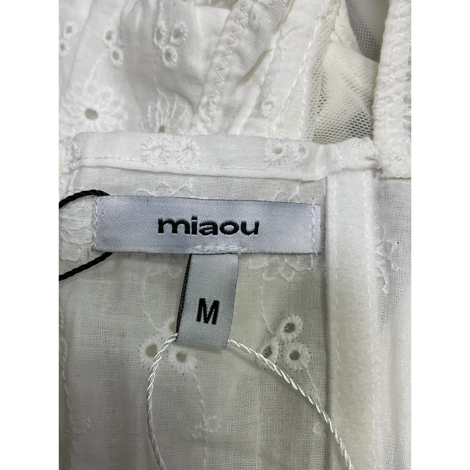 Miaou 'Deville' White Cotton Top Size M - NWT - Image 4
